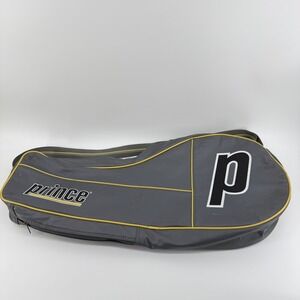 Prince Tennis Racquet Bag Gray Yellow P Logo Shoulder Strap